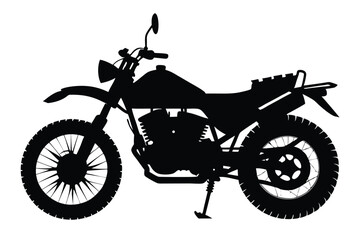 Obraz premium military motorcycle silhouette line art vector illustration with a white background