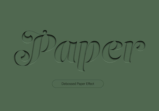Debossed Paper Cut Text Effect