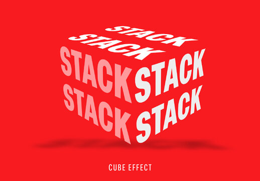 Dimensional Cube Text Effect