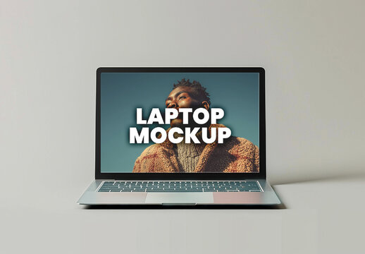 Front View Laptop Minimal Mockup