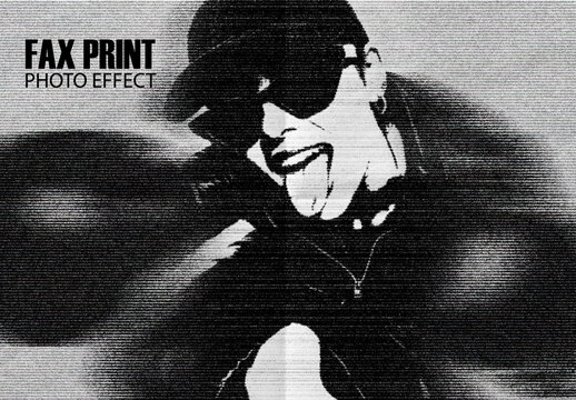Fax Scanline Photocopy Photo Effect