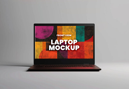 Front Laptop Screen Device Mockup