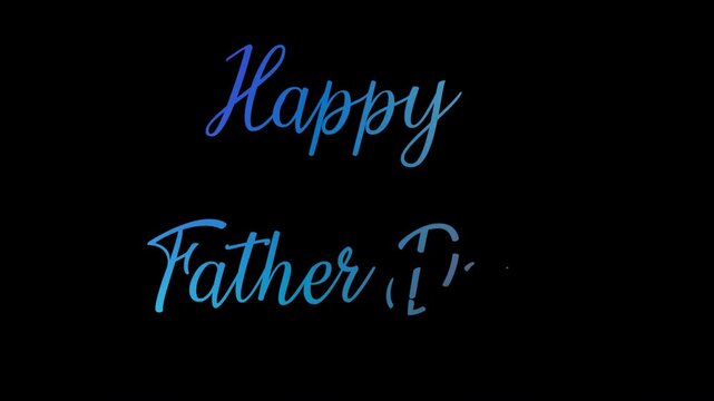 Wishing a joyous Father's Day with a vibrant gradient typography design