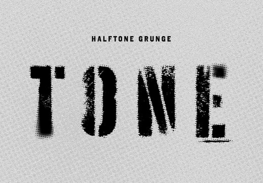 Grunge Stencil Spray Text Effect