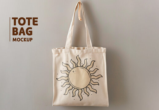 Canvas Fabric Tote Bag Mockup