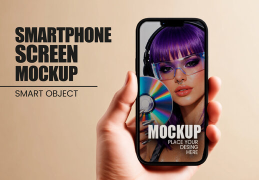 Vertical Display Smartphone Mockup