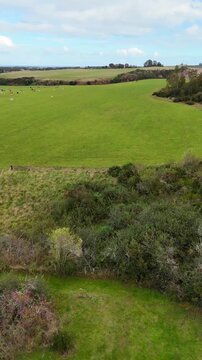 Dramatic Aerial Footage of Abandoned Rait Castle Ruins, Medieval Scottish Stronghold in Nairn Highlands