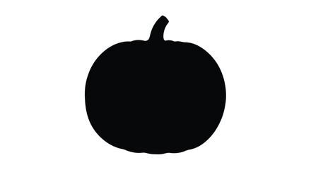 A simple silhouette of a pumpkin against a plain white background