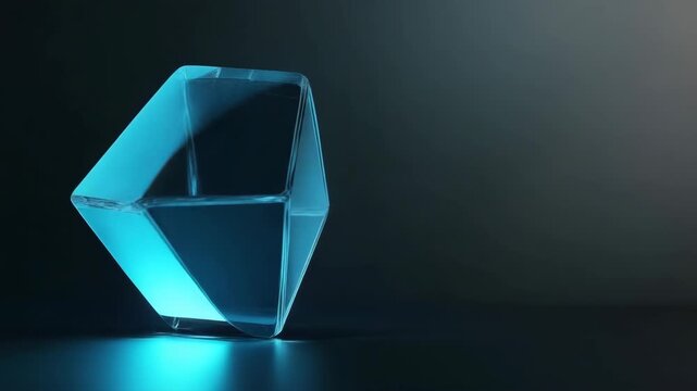 Abstract dark background, futuristic glass shape, organic srtructure.