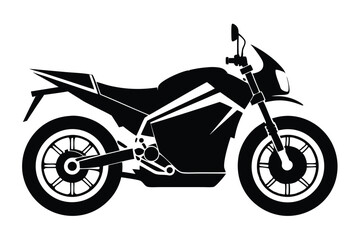 Obraz premium electric motorcycle silhouette line art vector illustration with a white background