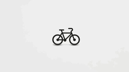 Fototapeta premium A black bicycle icon on a faded white background with a subtle, textured gradient effect