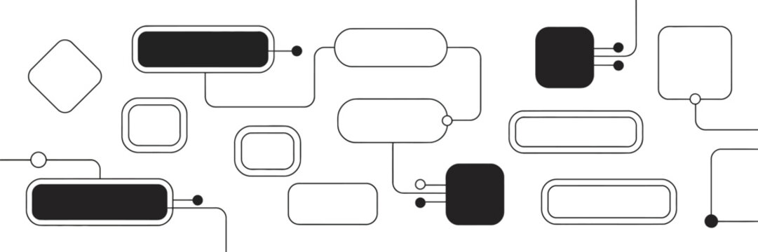 flowchart diagram elements set, arrows and connectors collection, outline shapes pack, callout and title text box icons, editable stroke vector set, business workflow design elements, process diagram 
