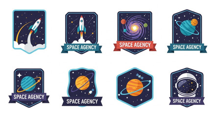Collection of Space Agency Badges and Emblems. © Kenet