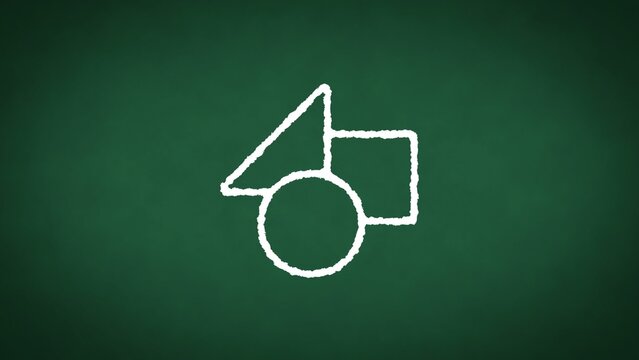 Chalkboard School Green Chalk Handwriting Logo Reveal