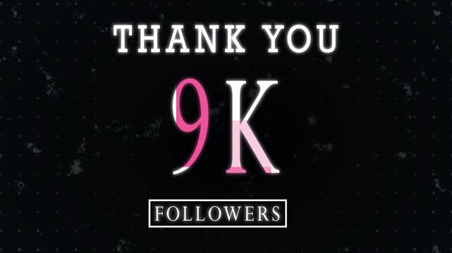 9 followers Moving Gold fire Text celebration animation 4k video template, Thank you 9K followers, 9k Followers thank you Social Media Network And Twitter Related Projects Concept video