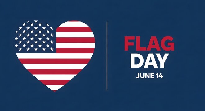 Flag day june 14th american patriotism and national pride celebration