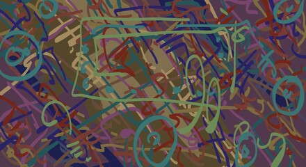 Abstract image for printing. Picture for modern interiors. The picture is painted by hand on a tablet. © neurostructure