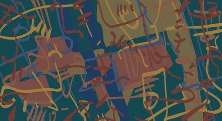 Abstract image for printing. Picture for modern interiors. The picture is painted by hand on a tablet. © neurostructure