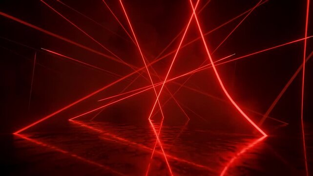 Vivid visual spectacle. Dynamic neon lights generate lively abstract visuals