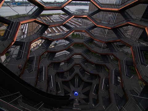 The Vessel, a futuristic art installation in Hudson Yards NYC
