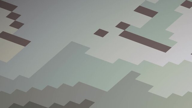 Close-up view of a modern digital camouflage pattern with pixelated shapes in muted colors.