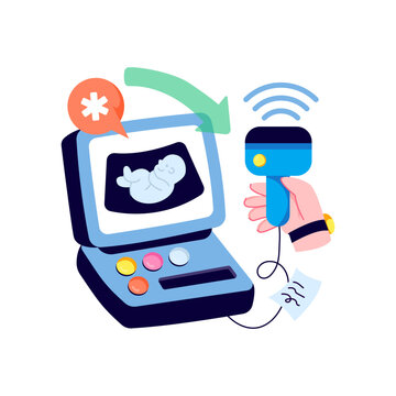 Modern design illustration of ultrasound