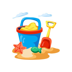 An illustration design of sand bucket  © Vectorslab