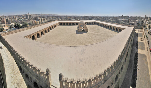 The oldest Historic  Mosque of Ibn Tulun Cairo, Egypt
