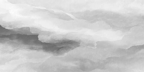 An abstract summer cloudscape features fluffy white cumulus clouds drifting across a blue sky over an aged paper texture with a light stormy atmosphere © ITS OK