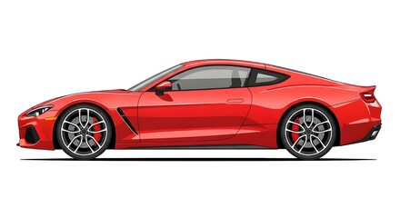 Naklejka premium red sports car