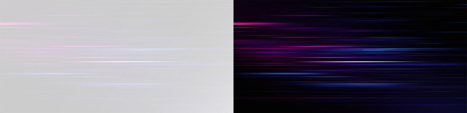 Speed lines background, realistic blue and pink motion blur trails and fast light effect overlay high speed png