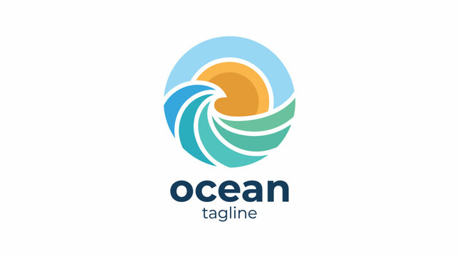 This logo features a vibrant ocean scene with a rising sun above stylized waves, symbolizing hope, new beginnings, and the beauty of coastal life.