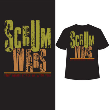 scrum wars may brute force be with you t shirt design