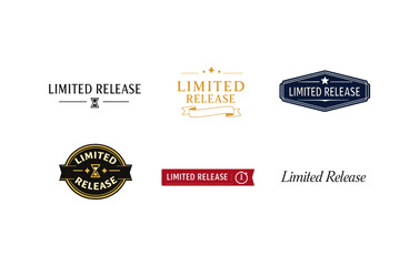 Obraz premium Limited release badge set with diverse designs and styles