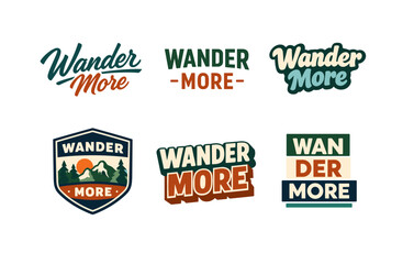 Obraz premium Wander more logo designs in various styles and colors