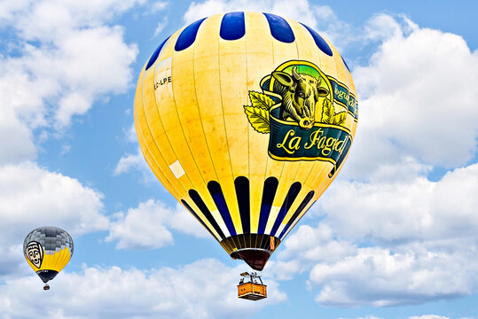 Igualada, Barcelona, ​​Spain; July 10, 2025. 29th European Hot Air Balloon Festival in Igualada. Hot air balloon gathering	