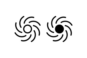 Fototapeta premium Hurricane swirl line and solid icon