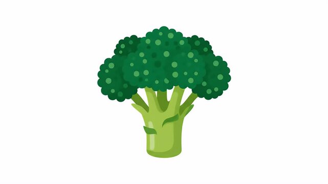 Pixel Art Broccoli Healthy Food Motion Graphic Loop