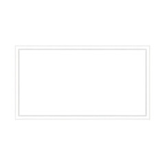 Empty white rectangular frame with clean minimalistic design. isolated on transparent background