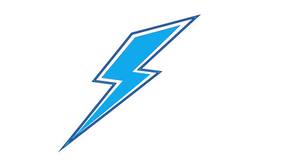 Blue lightning bolt graphic