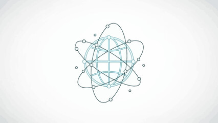 Global network system with orbiting data connections. © Janda