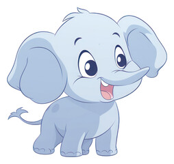 Obraz premium Elephant cartoon style drawing animal elephant.