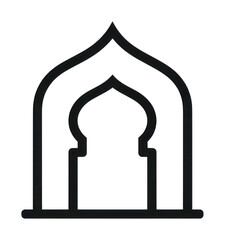 Fototapeta premium PNG Minimalist mosque line art