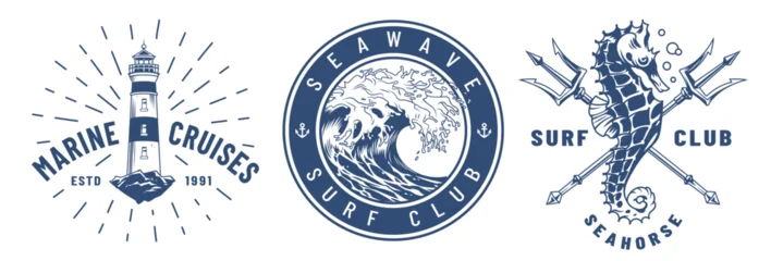 Nautical logos from surf clubs © DGIM studio