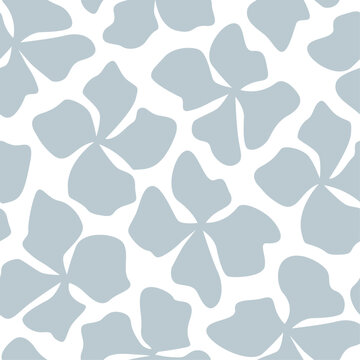 Seamless Abstract Floral Pattern &ndash; Modern Organic Flower Repeat for Fabric, Surface Print, Packaging and Stationery