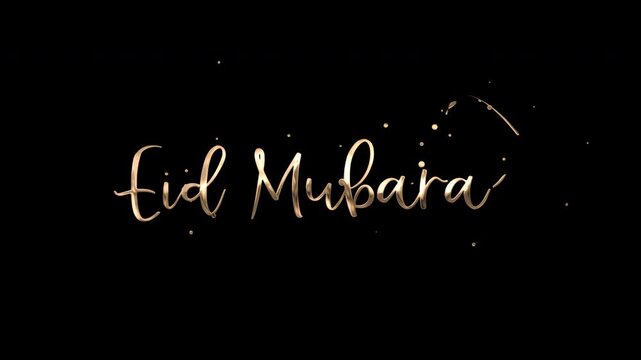 Eid Mubarak Text Animation