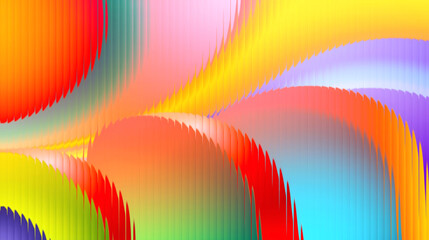 Vibrant multicolored gradient waves in dynamic abstract design