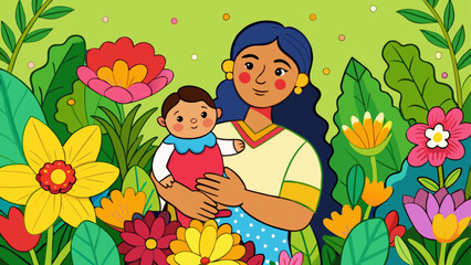 Happy Mothers Day Celebration with Loving Mom and Child Illustration
Mothers Day Greeting Background with Flowers Hearts and Family Love
Happy Mothers Day Card Design with Mom and Kids Love Concept
