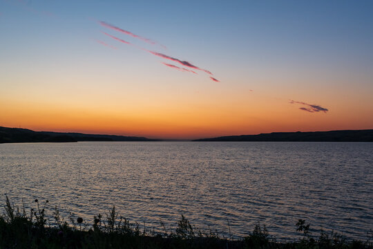 Pink Horizon Above Buffalo Pound Lake