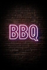 Obraz premium A glowing pink neon 